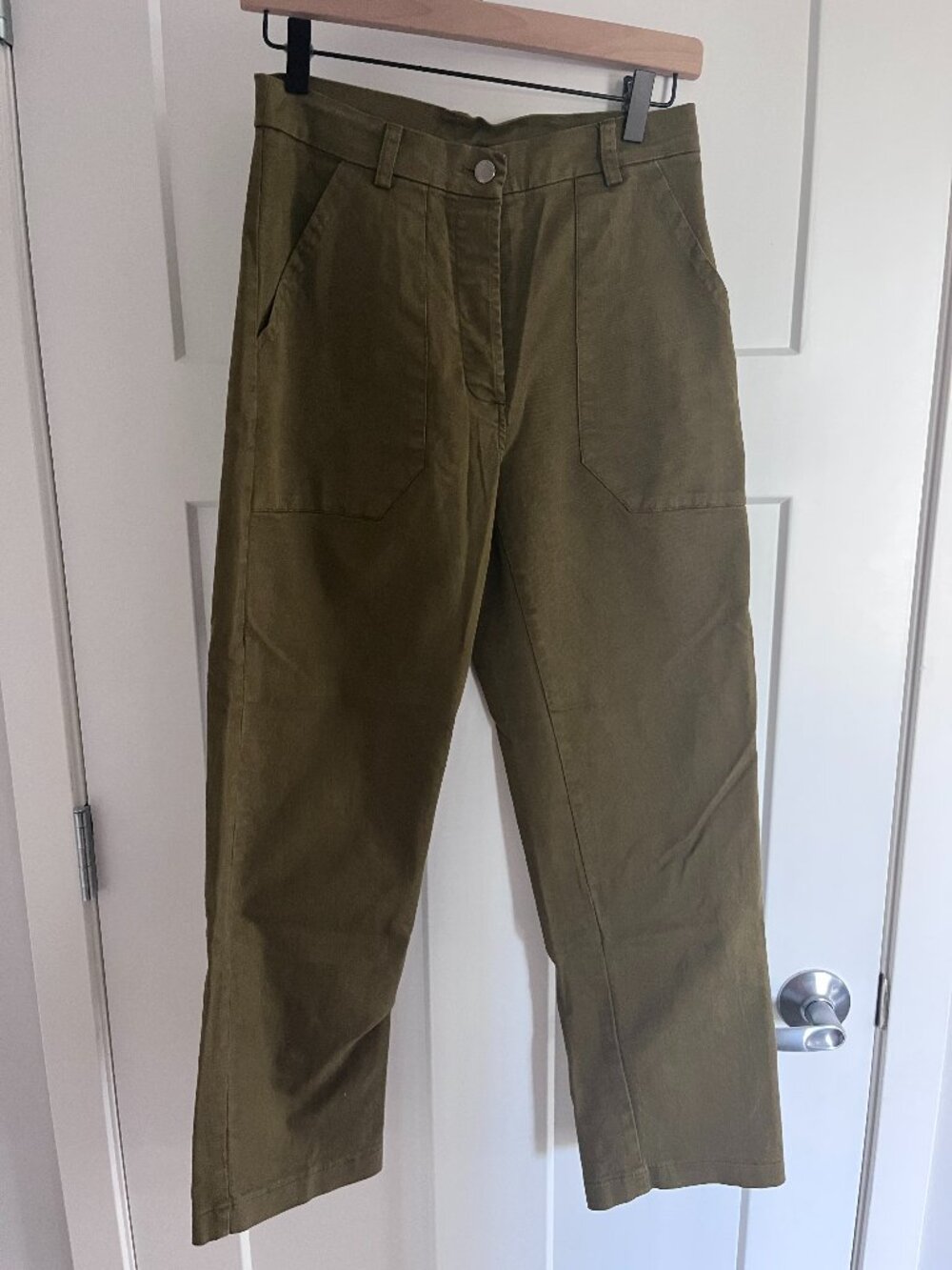 Loup James Straight Leg Work Pant, Moss Green, size S